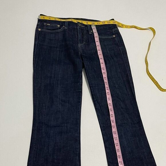 Joe’s Jeans Muse Wide Leg Flare Low Rise Jeans Dark Wash Jett Blue‎ Size 25 - Picture 6 of 14